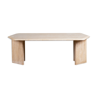 Table basse design vintage travertin
