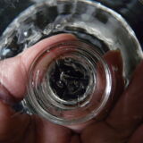 Old confiturier compotier crystal cut engraved with ladle