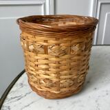 Rattan and bamboo pot cover worked 70s