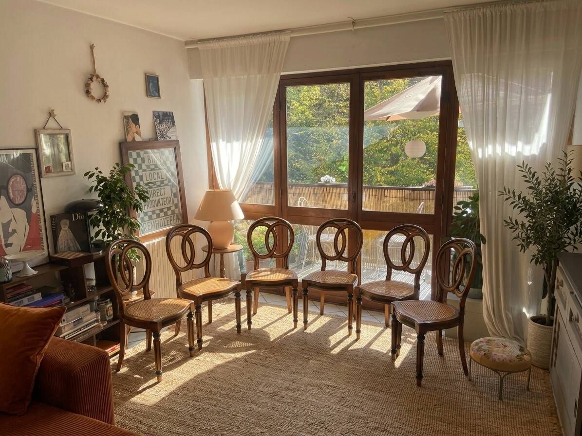 Napoleon III Medallion Chairs - Handmade Caning