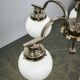 Art Deco Five-Light Chrome Chandelier, Czechoslovakia, 1930s