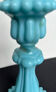 Pair of opaline candlesticks and its vase