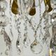 Palwa crystal flush mount by Ernst Palme, brass pineapple, 1960s, Germany