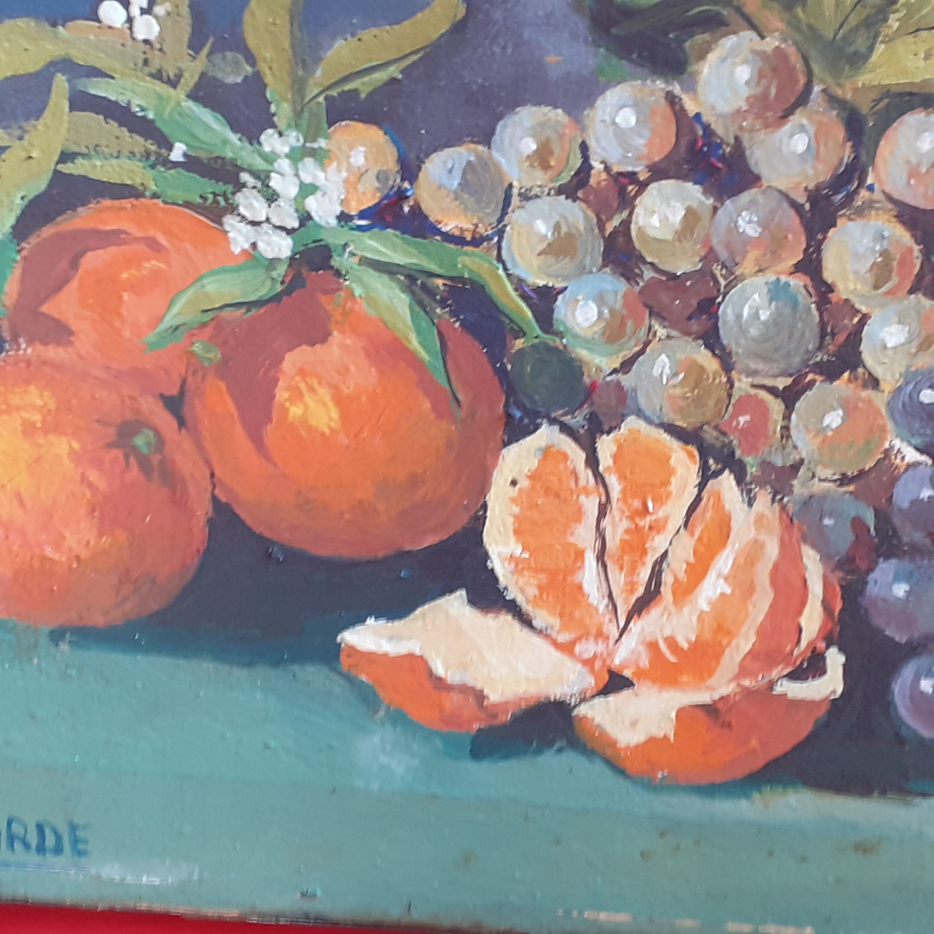 Still life on canvas by André Labarde