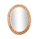 Oval rattan mirror from the 60s