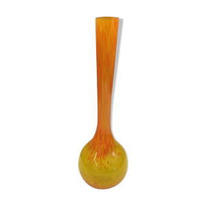 Vase soliflore orange et jaune