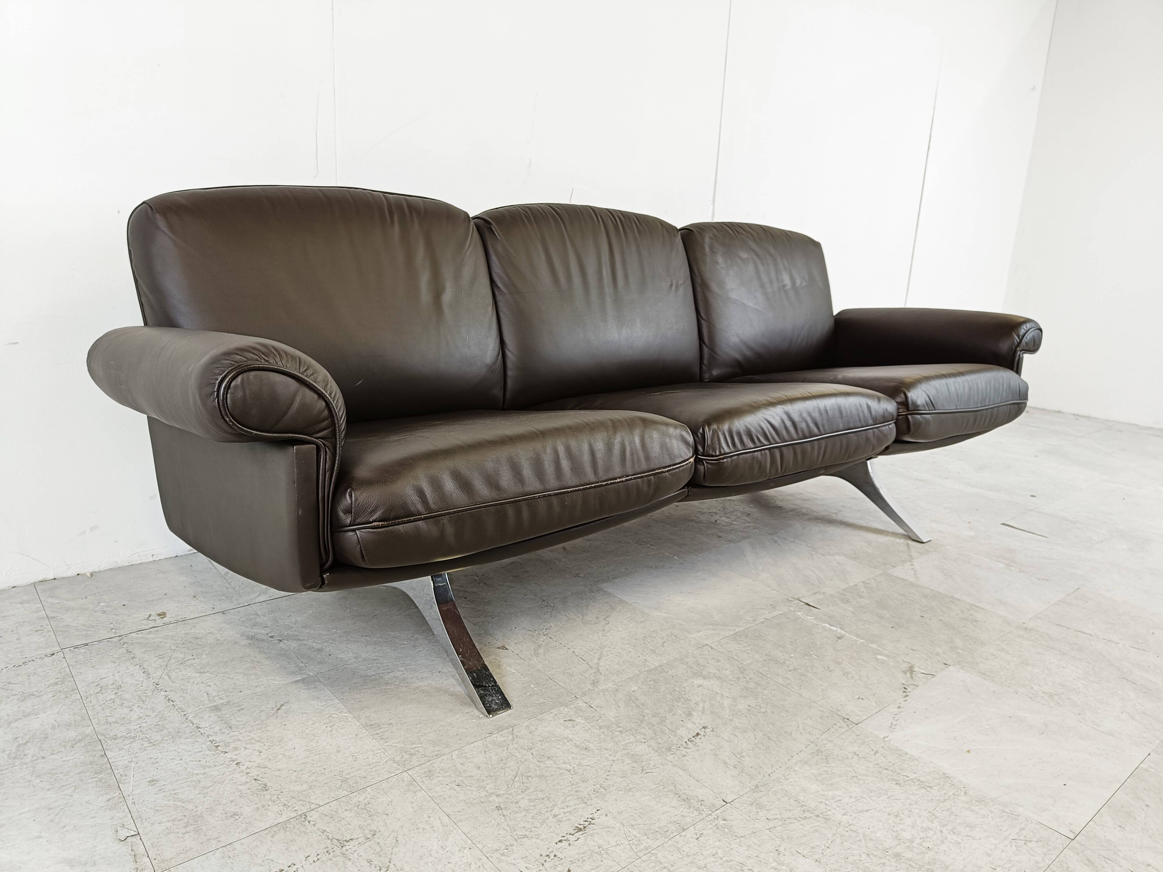 De sede DS31 sofa in brown leather, 1970s