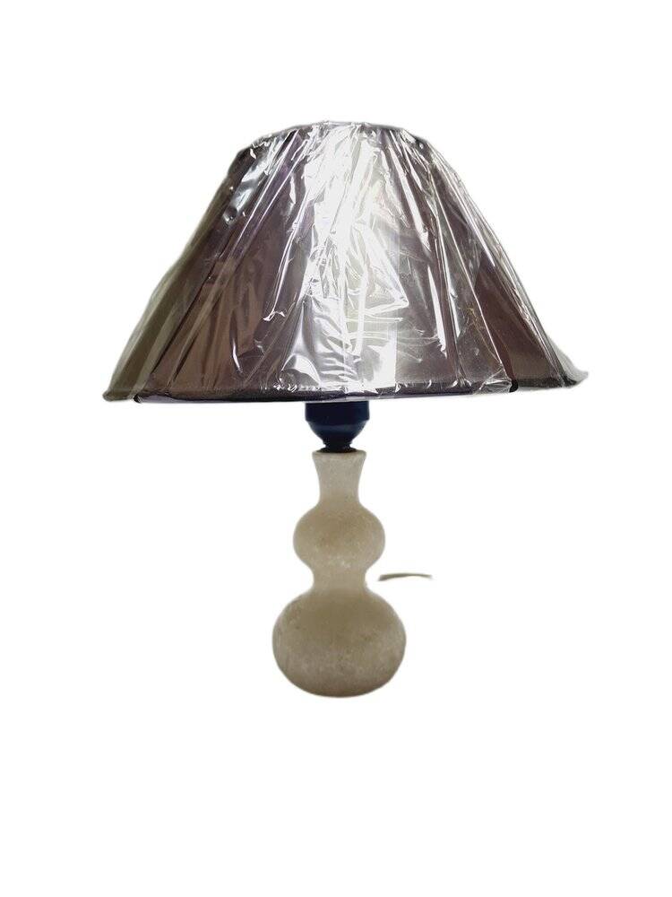 Art Deco alabaster bedside lamp, Belgium, 1950s