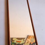 Large vintage wooden wall mirror