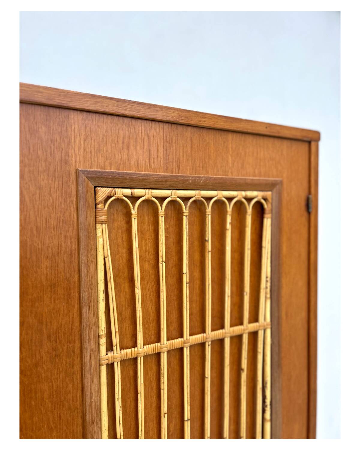Vintage rattan cabinet