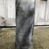 Large vase Biot glass bubbled grey patinated design 1970