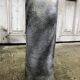 Large vase Biot glass bubbled grey patinated design 1970