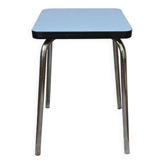 Formica blue & chrome stool 1960