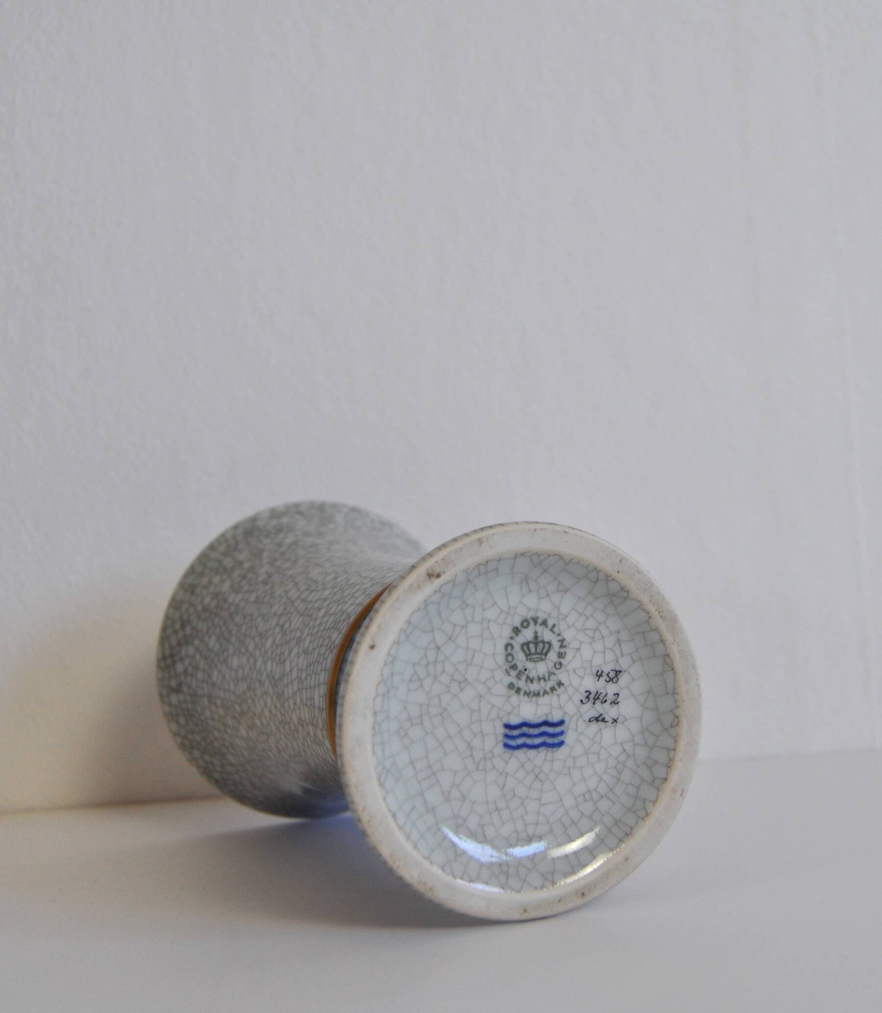 Vase émaillé craquelé Royal Copenhagen, Danemark, années 1950