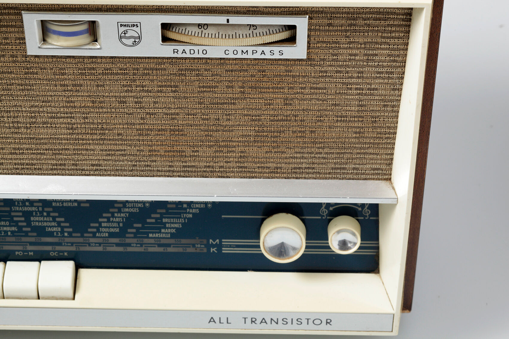 Philips radio station all transistor radio compass vintage