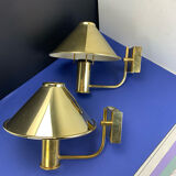 Brass lamps høvik lys jonas hidle denmark 1970 vintage scandinavian design