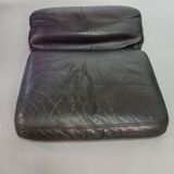 Durlet 'Jeep' Modular Sofa in Anthracite Grey Leather, Belgium 1970s