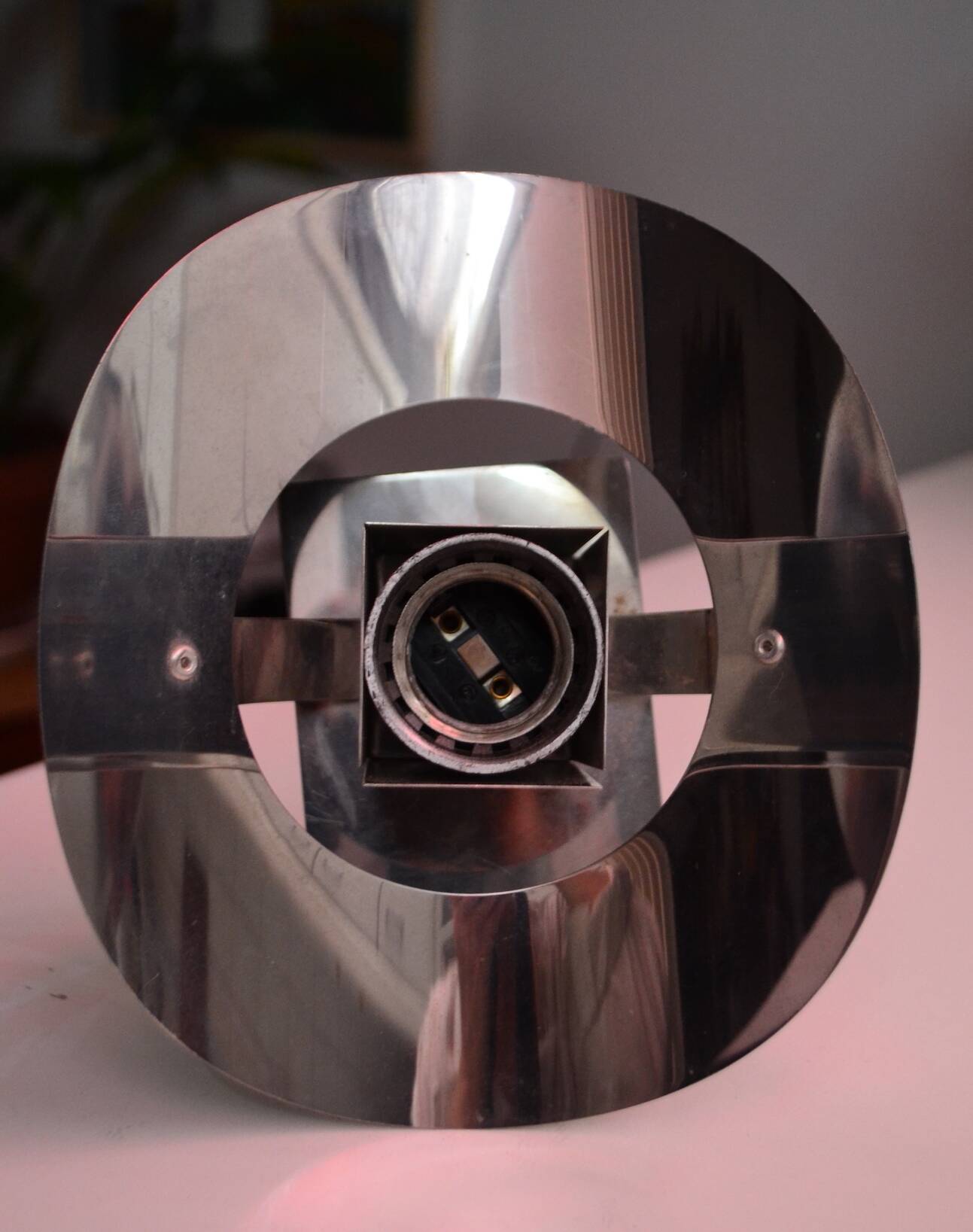 70s Chrome Wall Light