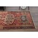 1970s Vintage Turkish Oushak Handmade Wool Cotton Red Runner Rug 101x305