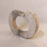 Travertine candle holder
