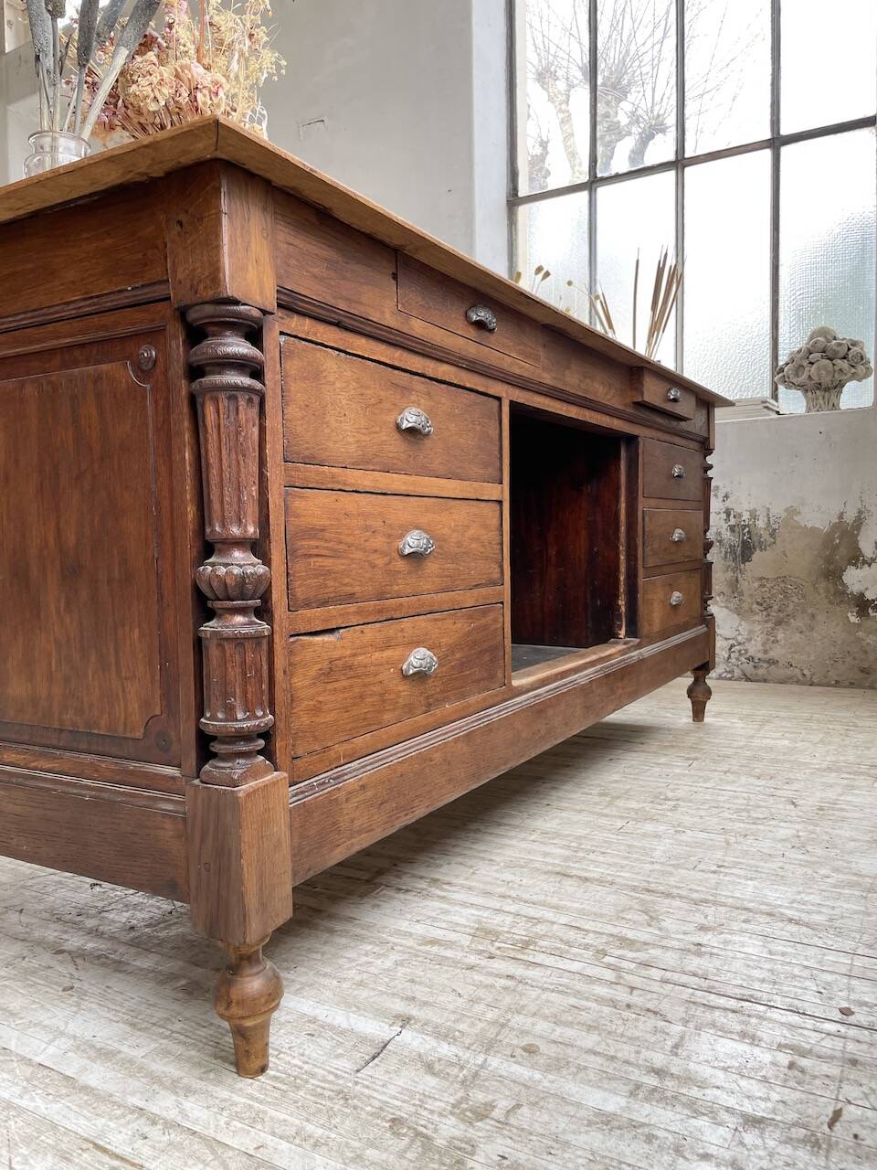 Comptoir en chêne drapier chêne 1900