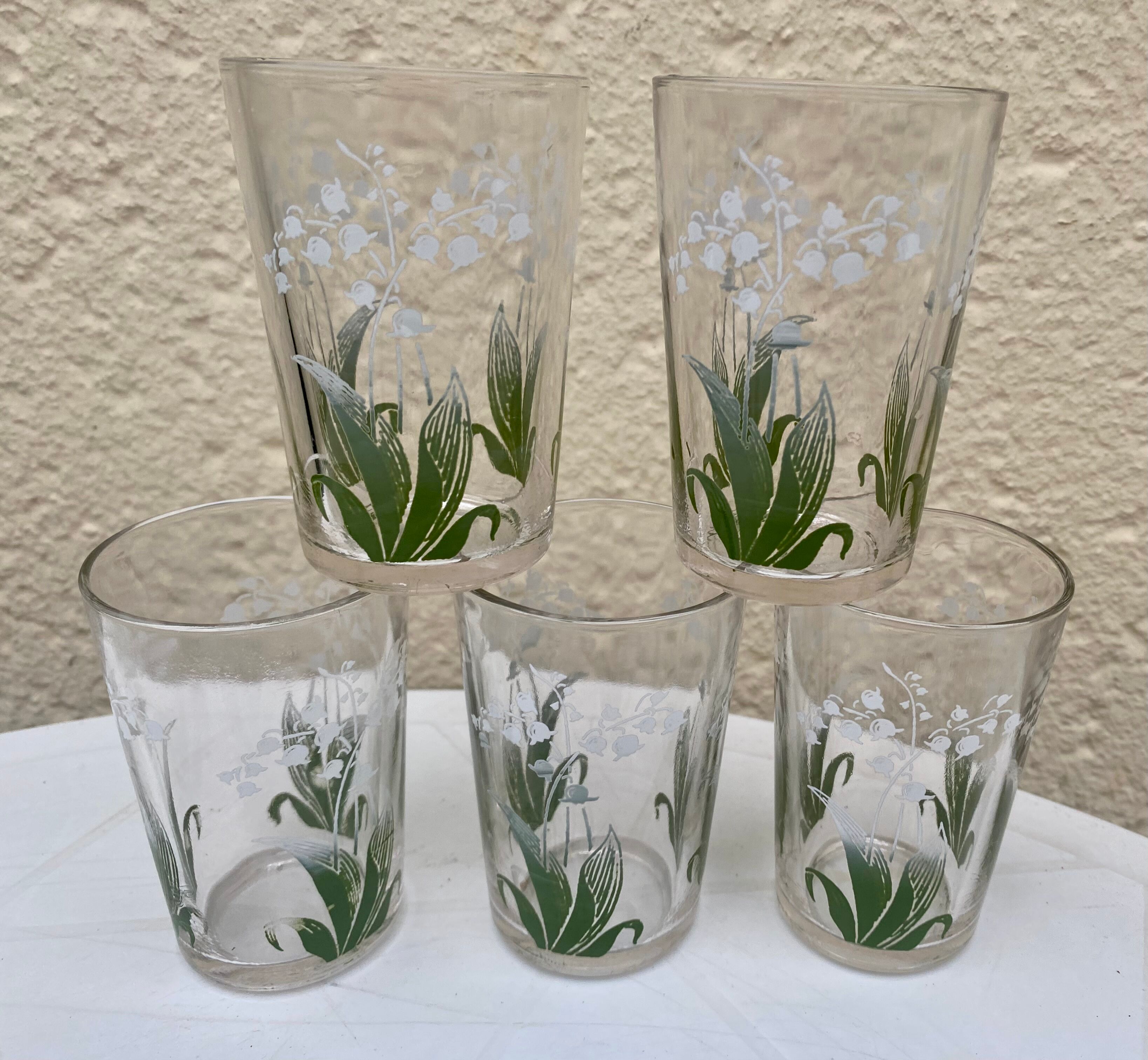 Glasses lucky vintage lily of the valley