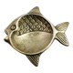 Vintage fish-shaped brass pocket emptier