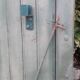 Pair of shutters oak parts with louvers 201,5x106cm