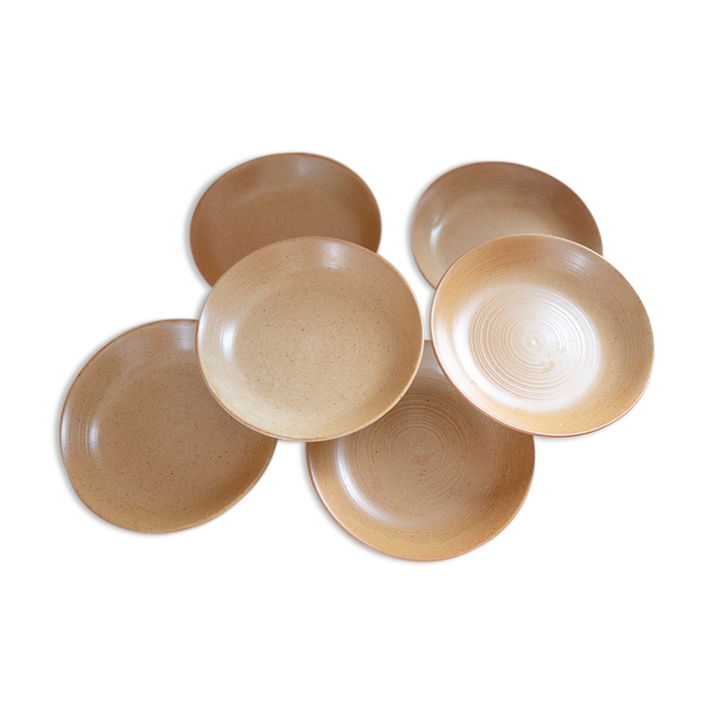 6 hollow plates gres village france