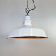 Industrial White Enamel Factory Pendant Lamp from Abolite, 1960s