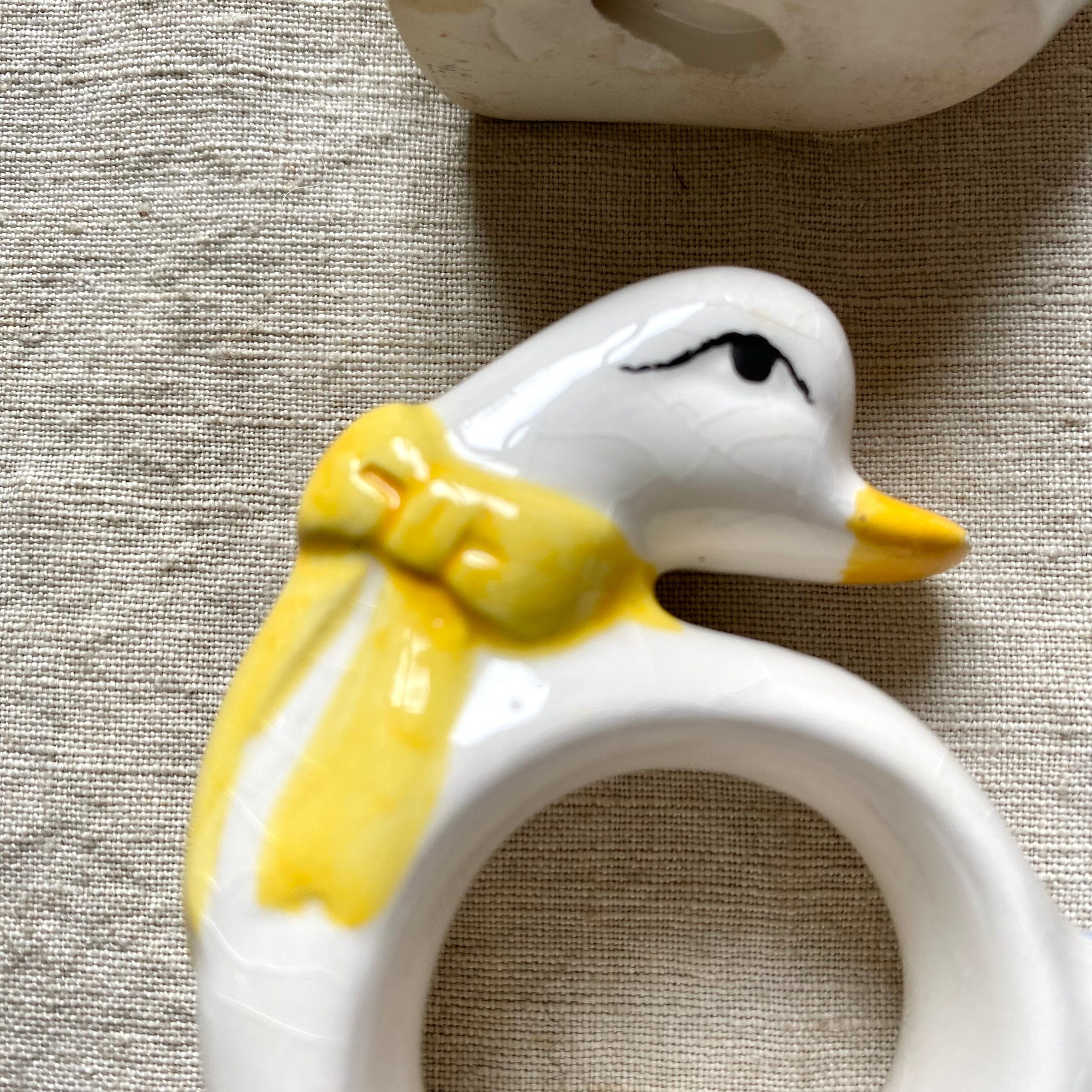 Goose napkin rings 80s