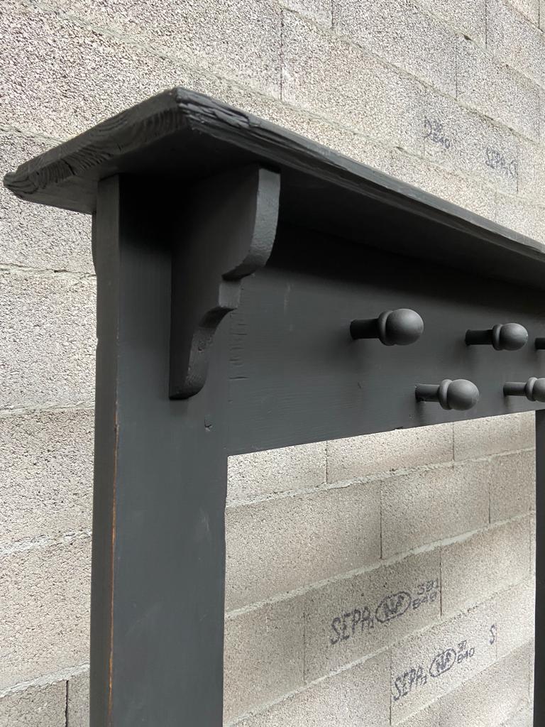 Vintage wooden restaurant cloakroom