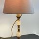 Vintage marble and velvet metal lamp