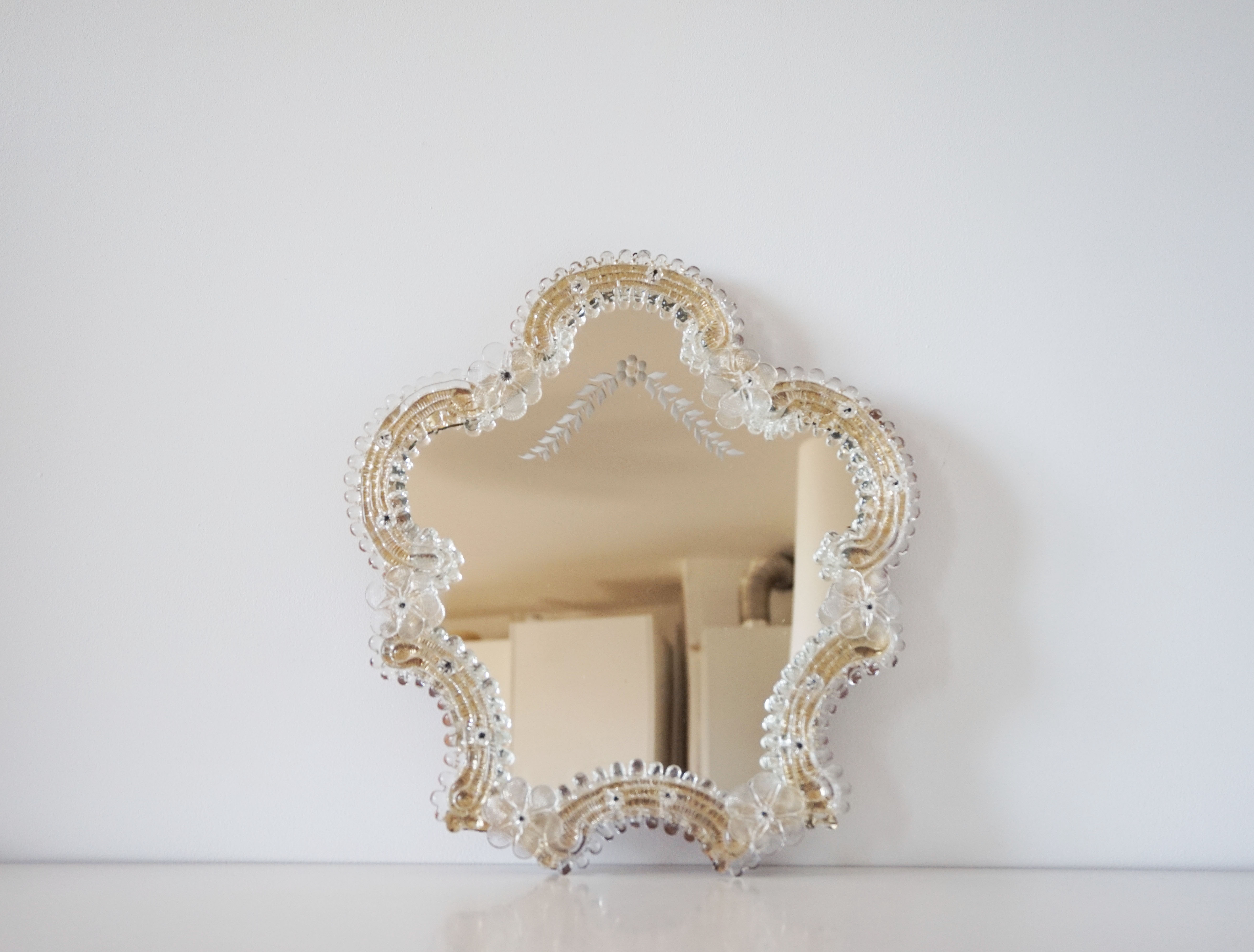 Venetian mirror in Murano glass 1950