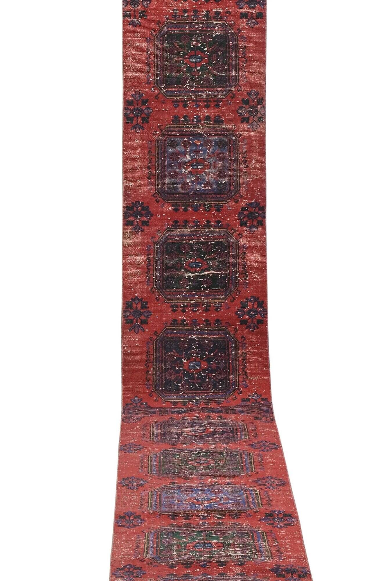 Vintage Turkish hallway rug 80x645 cm