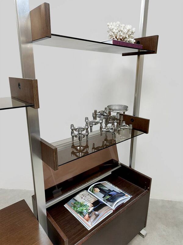 Meuble bibliothèque vintage modulable Michel Ducaroy Ligne Roset 1970