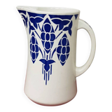 Ceramic jug Moulin des Loups with blue pattern