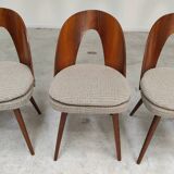 Set of 4 chairs by Antonin Suman for Tatra Nabytok 1960