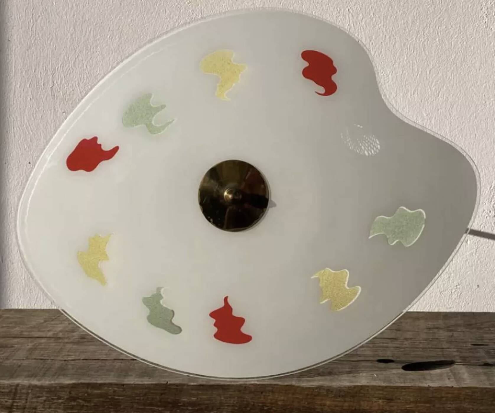 Glass pendant light 1970 Space age