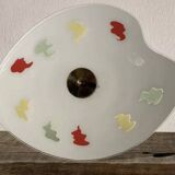 Glass pendant light 1970 Space age