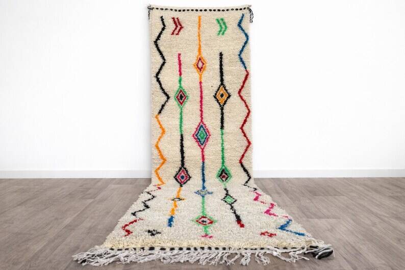 Handmade runner rug 300cm x 100cm