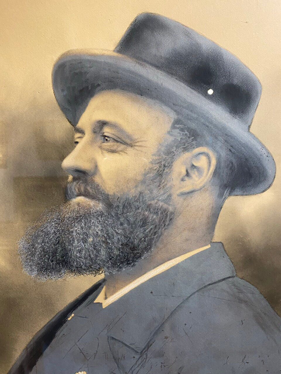 Old painting, portrait of a gentleman signed and dated 1907