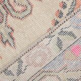 4x7 Pale Orange & Beige Oriental Wool Turkish Vintage Rug, 127x210Cm SK 6787