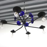 Glass chandelier, Erik Höglund, For Boda Glasbruk & Smide, Sweden, 1970