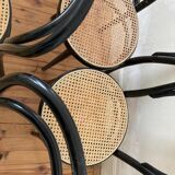 Lot de 2 chaises bistrot noires