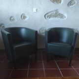 Pair of leather armchairs, Moroso - Italy, designer Antonio Citterio 1988