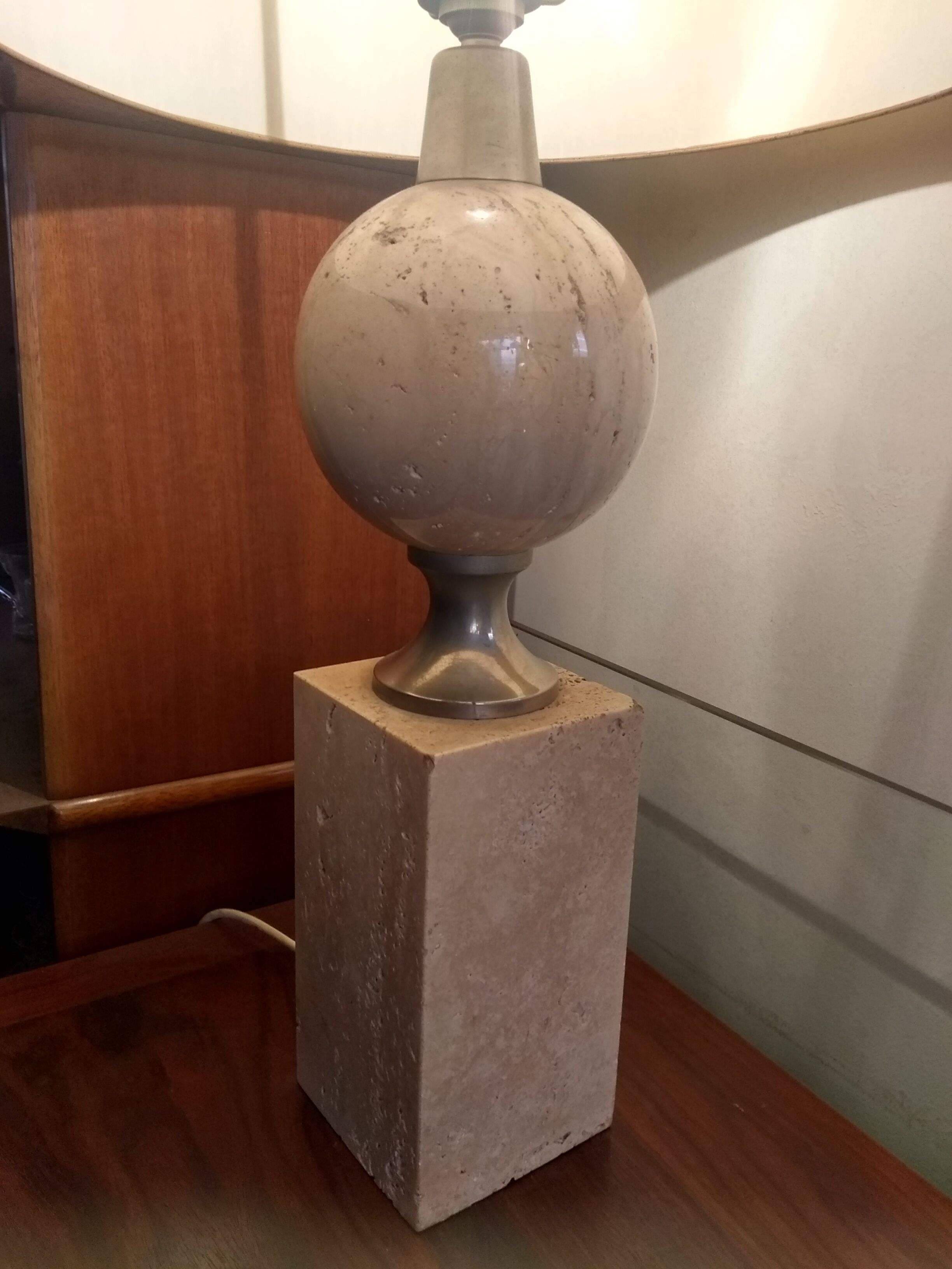 1970 travertine lamp