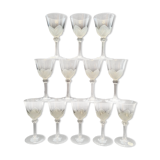 12 liquor glasses 50 cl in Arques crystal J G Durand model Florence
