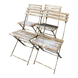 4 chaises de jardin pliantes