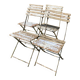 4 chaises de jardin pliantes en bois et métal